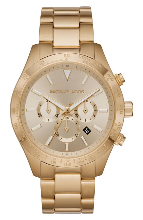 michael kors stainless steel chronograph layton watch golden|Oversized Layton Pavé Gold.